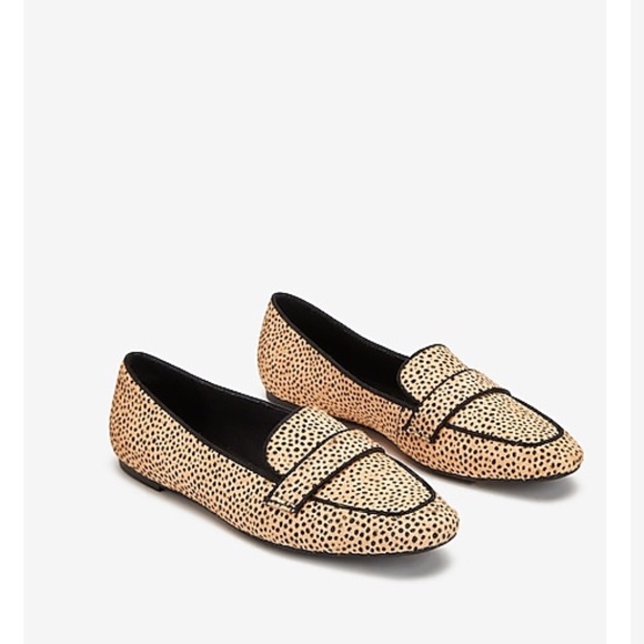 New Genuine Calf Hair Spotted Square Toe Loafers - Picture 4 of 4